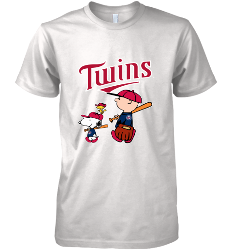 Minnesota Twins Let's Play Baseball Together Snoopy MLB Premium Men's T-Shirt