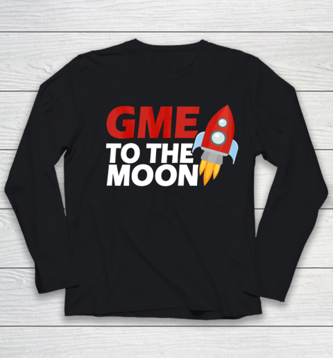 GME To The Moon stocks 2021 Wallstreetbet Short Squeeze Youth Long Sleeve
