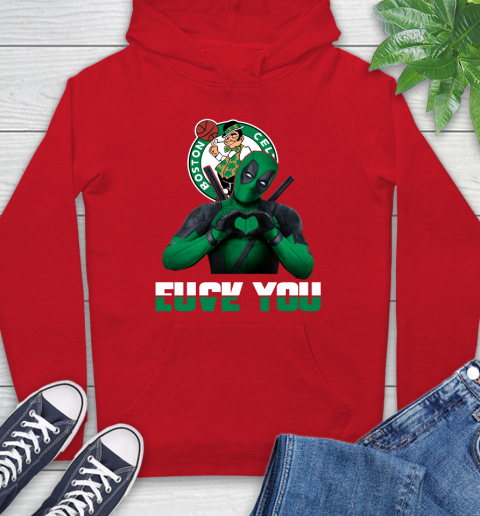 NBA Boston Celtics Deadpool Love You Fuck You Basketball Sports Hoodie 10