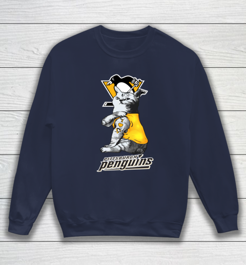 NHL My Cat Loves Pittsburgh Penguins Hockey Sweatshirt 2