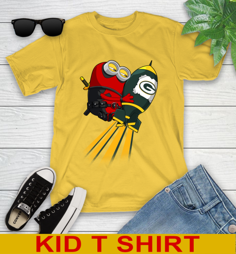 NFL Football Green Bay Packers Deadpool Minion Marvel Shirt Youth T-Shirt 9
