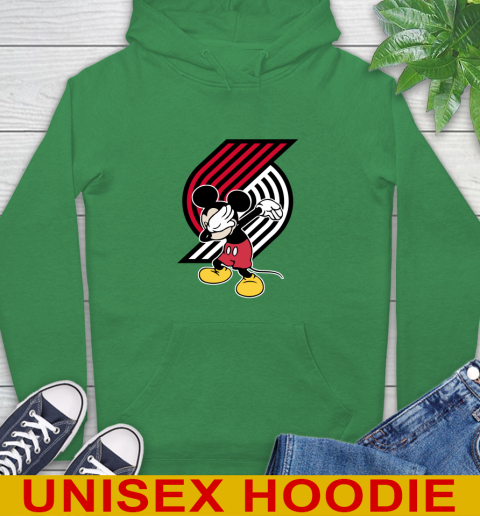 Portland Trail Blazers NBA Basketball Dabbing Mickey Disney Sports Hoodie 8