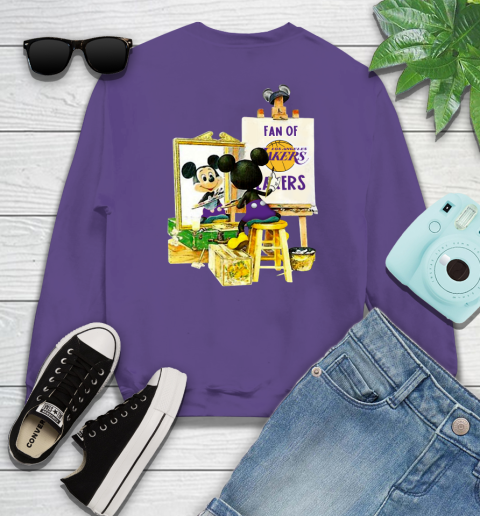 NBA Basketball Los Angeles Lakers Mickey Drawing Shirt 29 NBA Basketball Los Angeles Lakers Mickey Drawing Shirt - Image 29