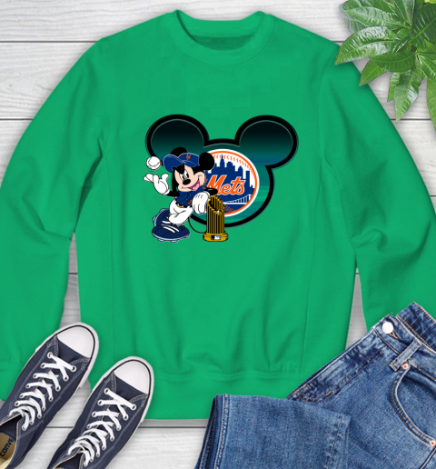 MLB New York Mets The Commissioner's Trophy Mickey Mouse Disney Sweatshirt 7 MLB New York Mets The Commissioner's Trophy Mickey Mouse Disney Sweatshirt - Image 7