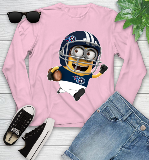NFL Tennessee Titans Minions Disney Football Sports Youth Long Sleeve 10