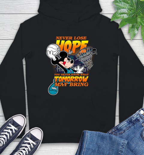 Charlotte Hornets NBA Basketball Mickey Disney Never Lose Hope Hoodie