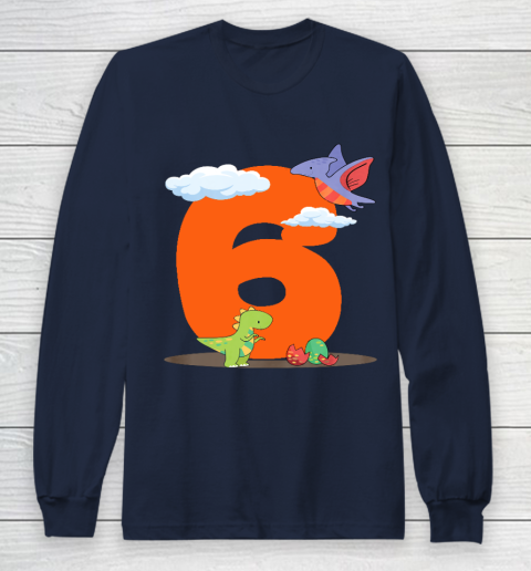 6th Birthday Gift Shirt Dinosaur 6 Year Old Tshirt For Boy