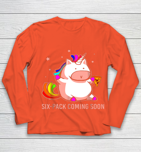 Unicorn Six Pack Funny Cute Shirt Coming Soon Fat Unicorn Youth Long Sleeve 3