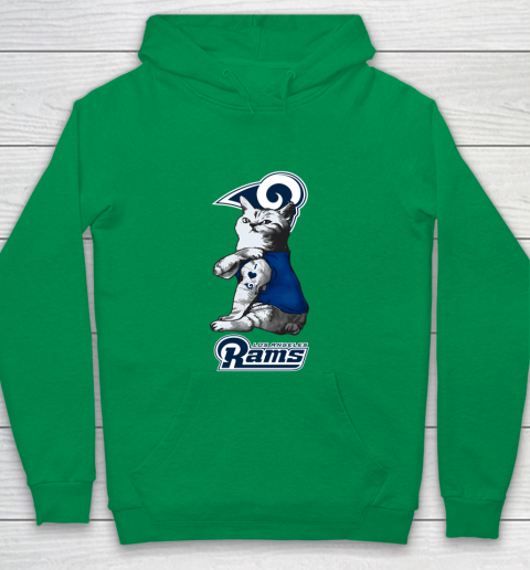 NFL Football My Cat Loves Los Angeles Rams Youth Hoodie 4