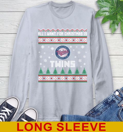 MLB All I Want For Christmas Is Minnesota Twins Baseball Sports 60