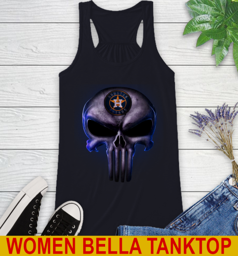 Houston Astros MLB Baseball Punisher Skull Sports Racerback Tank 8