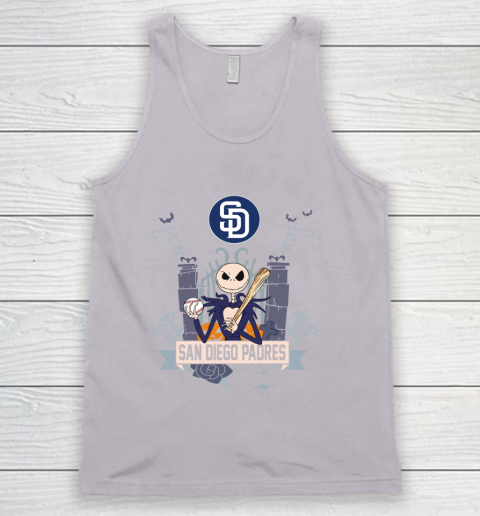 MLB San Diego Padres Baseball Jack Skellington Halloween Tank Top 3