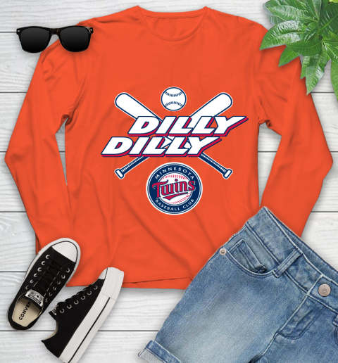 MLB Minnesota Twins Dilly Dilly Baseball Sports Youth Long Sleeve 4