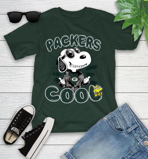NFL Football Green Bay Packers Cool Snoopy Shirt Youth T-Shirt 4