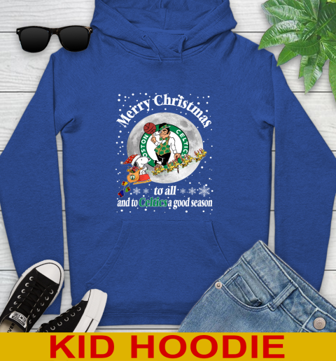 Boston Celtics Merry Christmas To All And To Celtics A Good Season NBA Basketball Sports Youth Hoodie 10