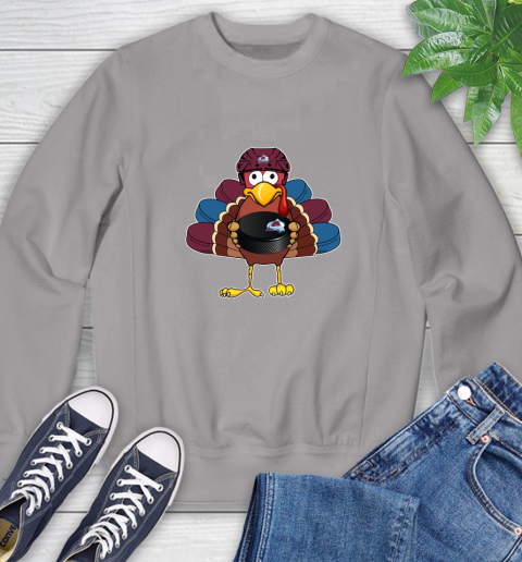 Colorado Avalanche Turkey Thanksgiving Day Sweatshirt 5