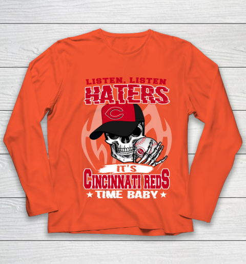 Listen Haters It is REDS Time Baby MLB Youth Long Sleeve 3