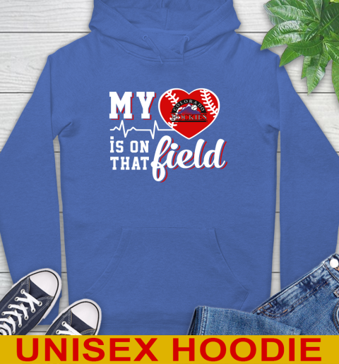 MLB My Heart Is On That Field Baseball Sports Colorado Rockies Hoodie 9
