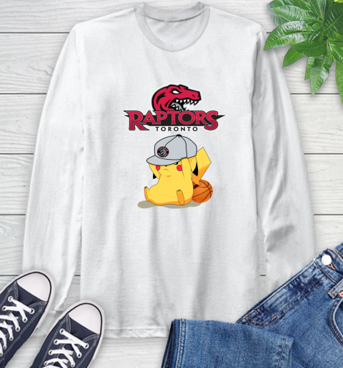 NBA Pikachu Basketball Sports Toronto Raptors Long Sleeve T-Shirt