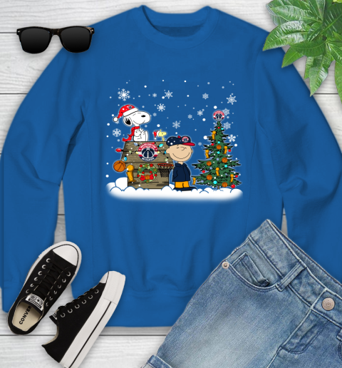 Washington Wizards NBA Basketball Christmas The Peanuts Movie Snoopy Championship Youth Sweatshirt 7