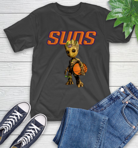 Phoenix Suns NBA Basketball Groot Marvel Guardians Of The Galaxy T-Shirt 2