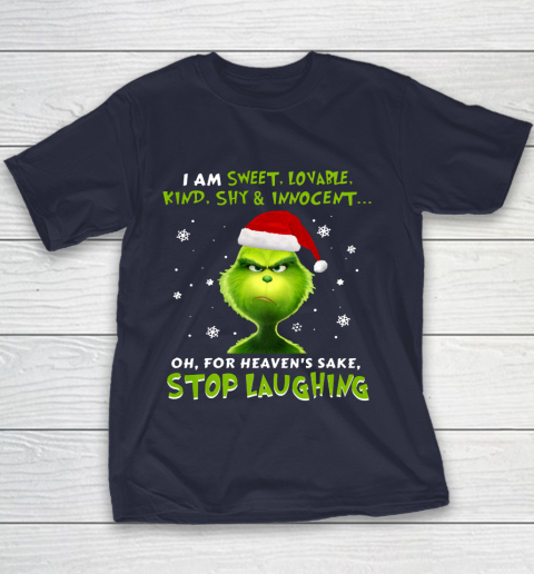I Am Sweet Lovable Kind Shy Innocent Grinch Christmas Youth T-Shirt 2