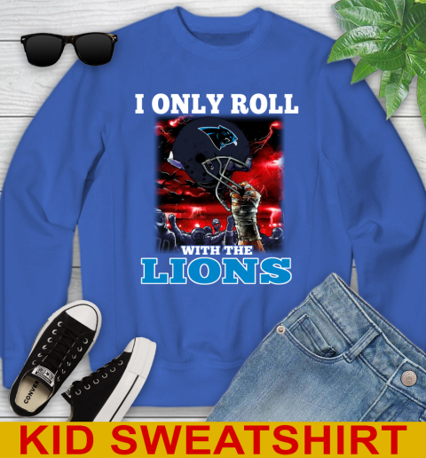 Carolina Panthers NFL Football I Only Roll With My Team Sports Youth Sweatshirt 6