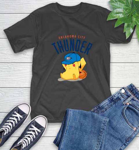 NBA Pikachu Basketball Sports Oklahoma City Thunder T-Shirt 2
