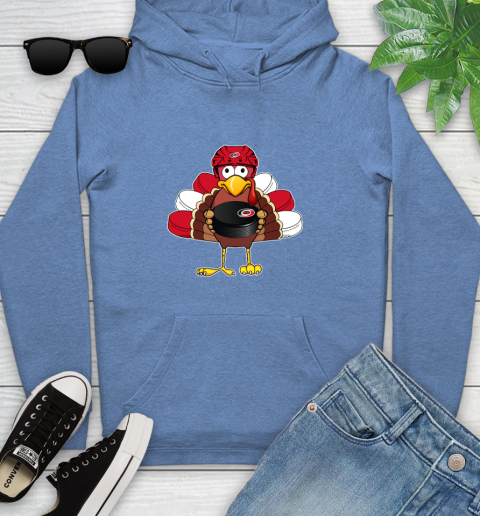 Carolina Hurricanes Turkey Thanksgiving Day Youth Hoodie 12