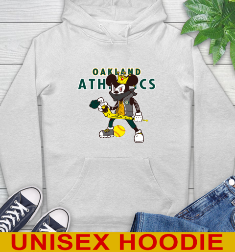 Oakland Athletics MLB Baseball Mickey Peace Sign Sports Hoodie