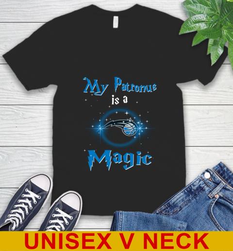 NBA Basketball Harry Potter My Patronus Is A Orlando Magic V-Neck T-Shirt