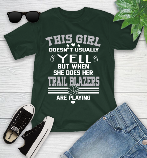 Portland Trail Blazers NBA Basketball I Yell When My Team Is Playing Youth T-Shirt 5