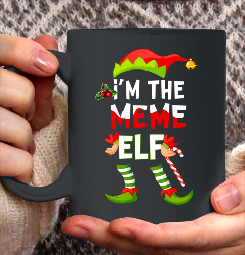 I m The Meme Elf Christmas Matching Pajamas Ceramic Mug 11oz