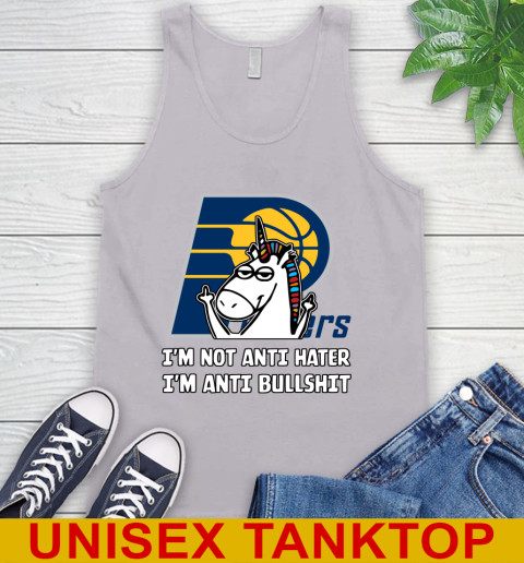 Indiana Pacers NBA Basketball Unicorn I'm Not Anti Hater I'm Anti Bullshit Tank Top 4