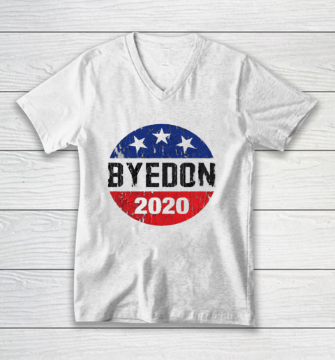 Bye Don 2020 ByeDon Button Funny Joe Biden Anti Trump Retro V-Neck T-Shirt