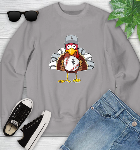 Chicago White Sox Turkey thanksgiving Youth Sweatshirt 4
