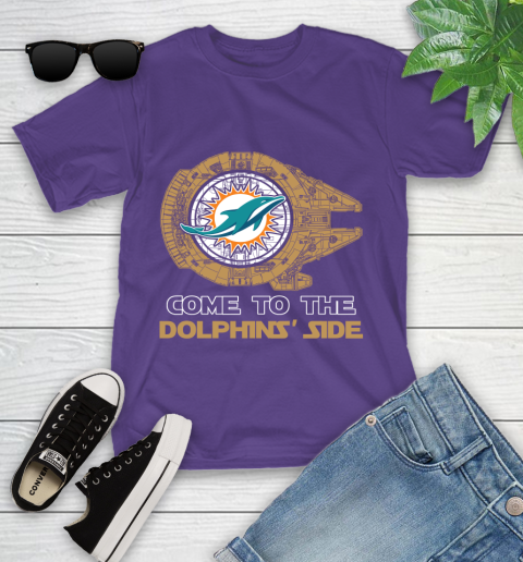 NFL Come To The Miami Dolphins Wars Football Sports Youth T-Shirt 3