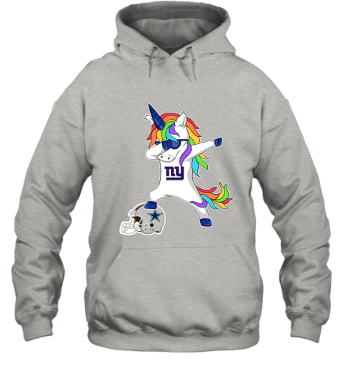 Football Dabbing Unicorn Steps On Helmet New York Giants Hoodie