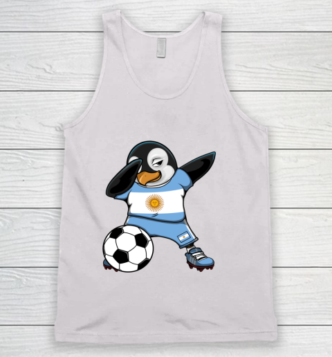Dabbing Penguin Argentina Soccer Fans Jersey Football Lovers Tank Top