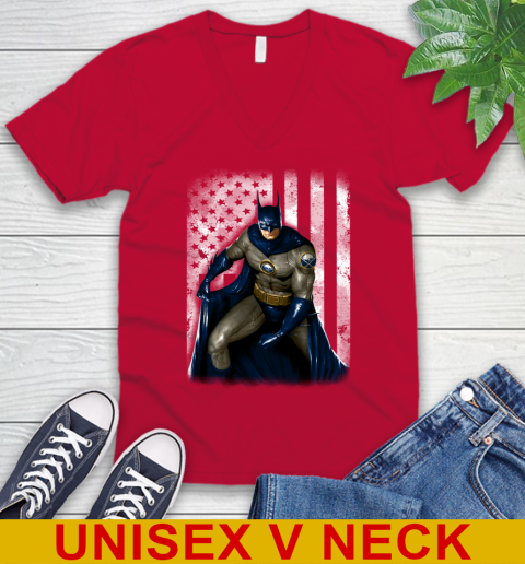 Buffalo Sabres NHL Hockey Batman DC American Flag Shirt V-Neck T-Shirt 6
