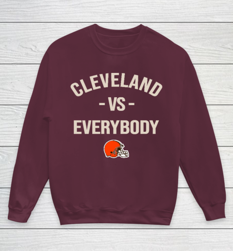 Cleveland Browns Vs Everybody Youth Sweatshirt 4