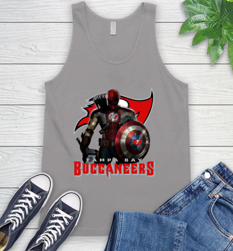 NFL Captain America Thor Spider Man Hawkeye Avengers Endgame Football Tampa Bay Buccaneers Tank Top 4