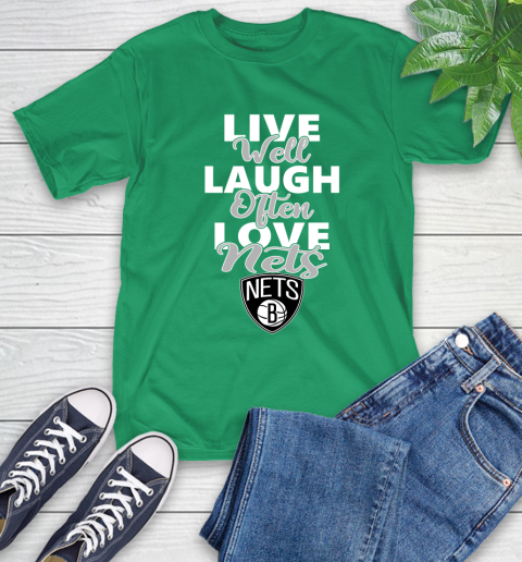 NBA Basketball Brooklyn Nets Live Well Laugh Often Love Shirt T-Shirt 8