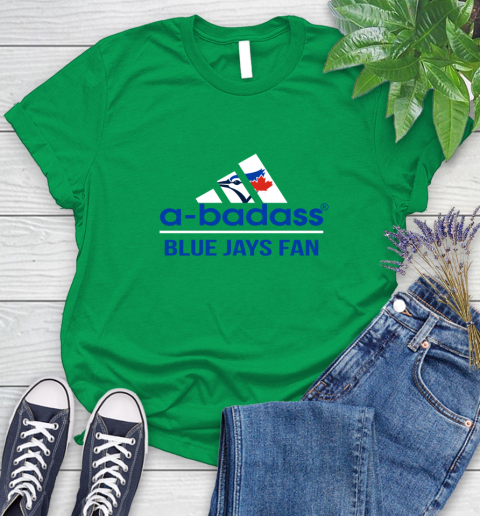MLB A Badass Toronto Blue Jays Fan Adidas Baseball Sports Women's T-Shirt 9