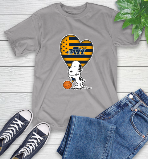 Utah Jazz NBA Basketball The Peanuts Movie Adorable Snoopy T-Shirt 6