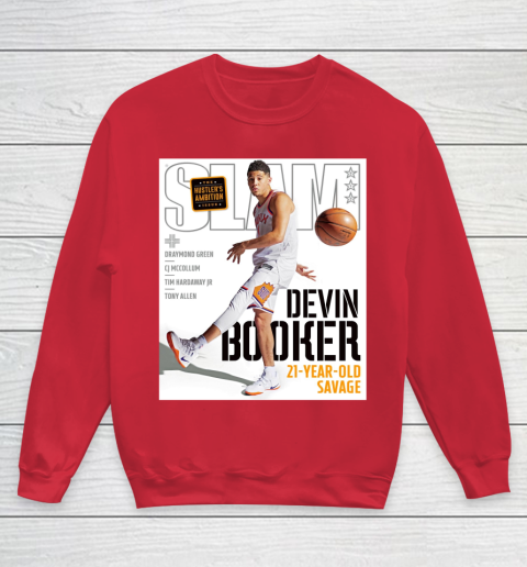 Devin Booker Slam Magazine Cover Phoenix Suns Youth Sweatshirt 4