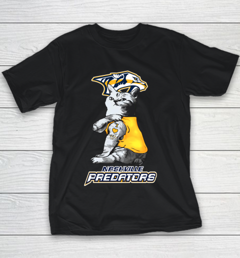 NHL My Cat Loves Nashville Predators Hockey Youth T-Shirt