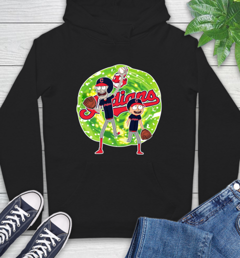 MLB Cleveland Indians Rick And Morty Baseball Sports Hoodie 2