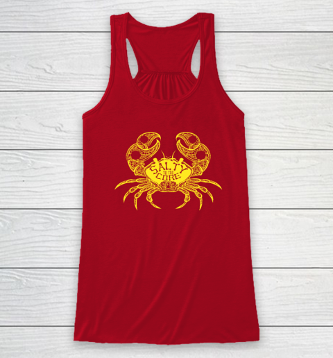 Salty To The Core Crab Racerback Tank 3