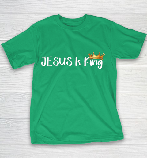 Jesus Is King Shirt Religious Christian Youth T-Shirt 3